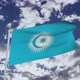 Turkic Council Flag With Sky - VideoHive Item for Sale
