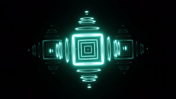 Neon Abstraction of Abstract Pulsating Figures for Music Festivals alt