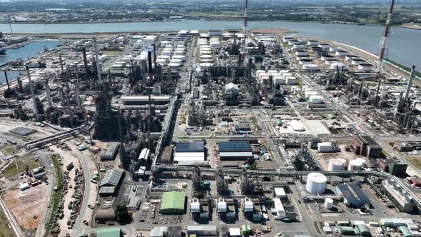 Petroleum Refinery Site Antwerpen, Stock Footage | VideoHive