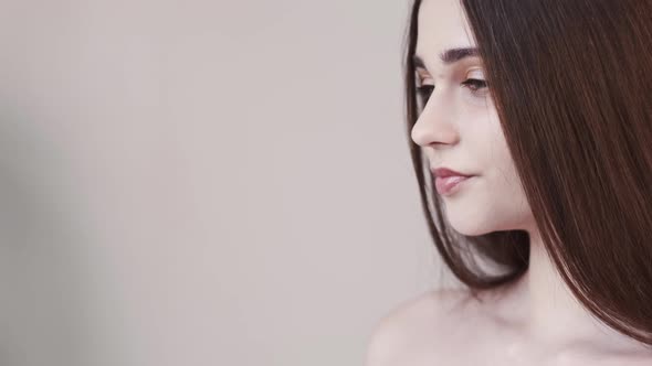 Natural Beauty Sensual Woman Nude Makeup Smooth alt