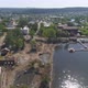 Aerial view of reconstruction of a embankment in the provincial town. 16 - VideoHive Item for Sale