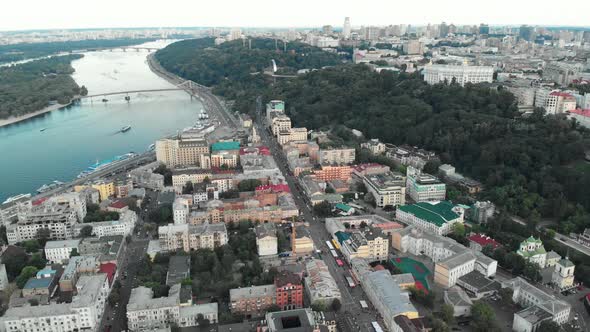 Kyiv, Ukraine. Podil District. Aerial View alt