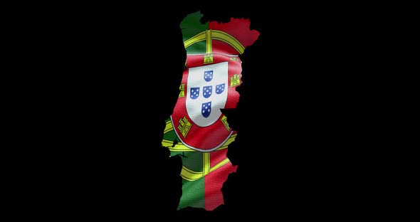 Portugal national flag background with country shape outline alt
