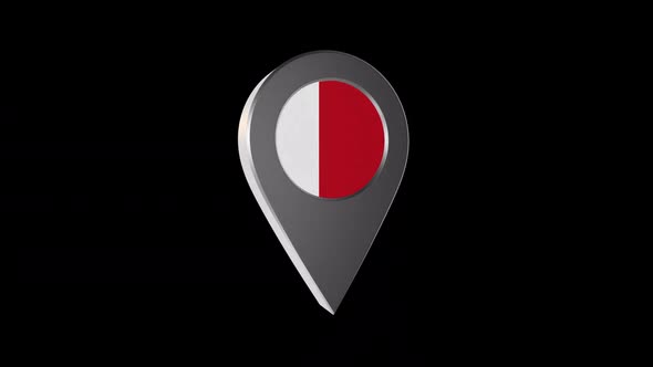 3d Animation Map Navigation Pointer With Flag Of Dubai(united Arab Emirates) With Alpha Channel - 2K alt