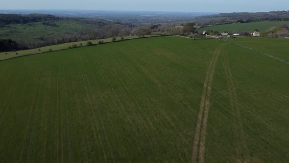 Snowshill Village Cinematic Aerial Reveal, Spring Season Cotswolds Gloucestershire UK