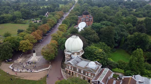 Shooting From the Drone of an Observatory in London with a Park Around