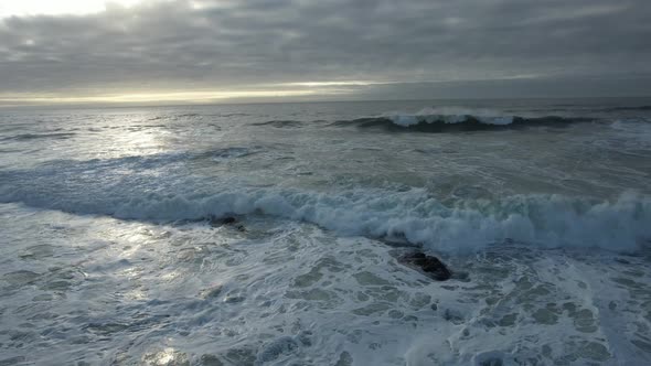 Ocean Waves view from above alt