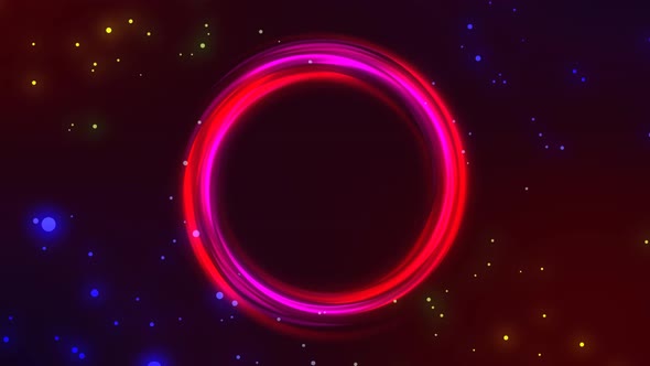 Gradient Luminous Glowing Circles With Particle