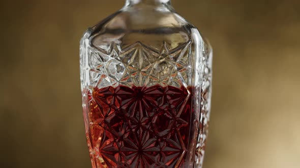 Brandy or Whiskey in Decanter Closeup alt