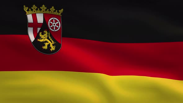 German State Flag Rhineland Palatinate 4K alt