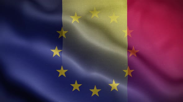 EU Belgium Flag Loop Background 4K