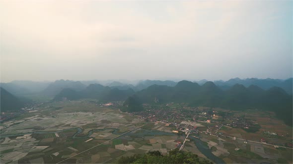 Bac Son Valley Vietnam / The Bac Son Valley at Sunset