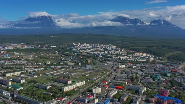 PetropavlovskKamchatsky City Aerial alt