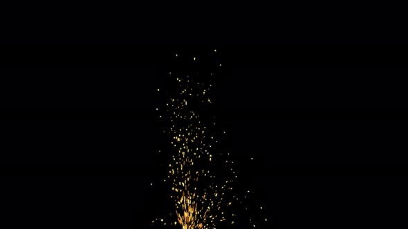 fire sparks dust particles overlay background