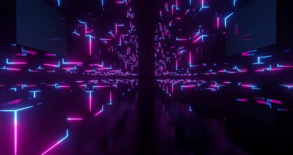 Abstract Neon Blocks. 
