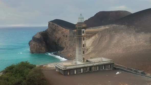 Lighthouse of Ponta Dos Capelinhos Faial Island Azores Portugal Europe alt