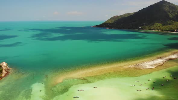 Aerial Drone View Island Koh Phangan Thailand alt