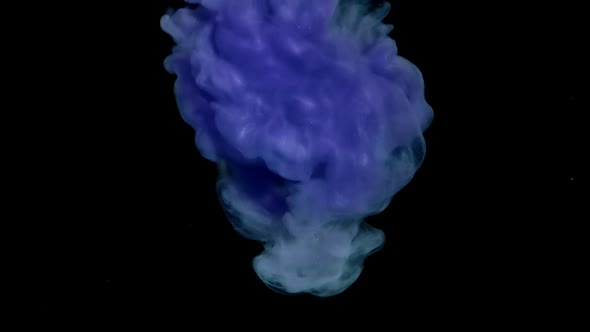 Watercolor Drop Descends in Water alt