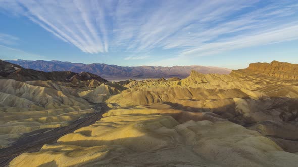 Zabriskie Point in Sunny Morning. Death Valley National Park. California, USA alt