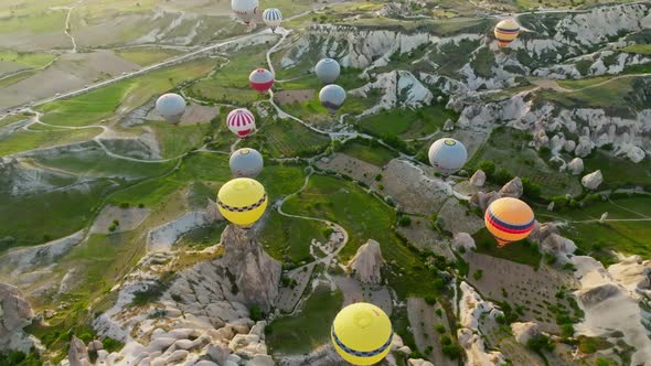 The Cappadocia region of Turkey is the most popular location in the world for hot air ballooning. alt