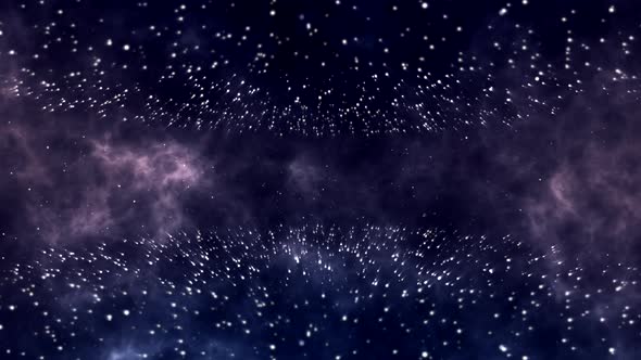 particles lights shining at deep space 4k animation