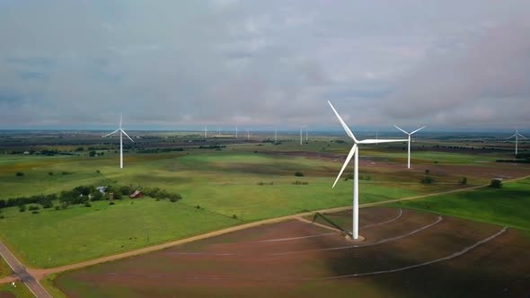 Aerial view of Renewable Energy Plants - Windfarm