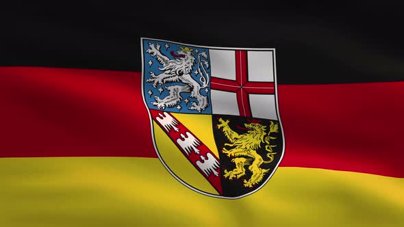 German State Flag Saarland 4K alt