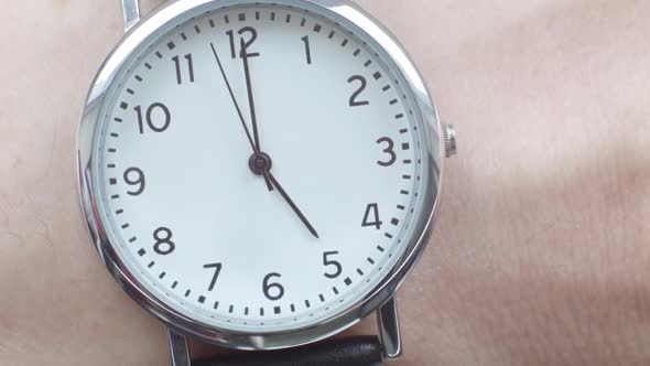 Close up of a wrist watch
