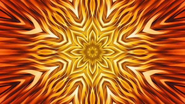 Gold Abstract Flower