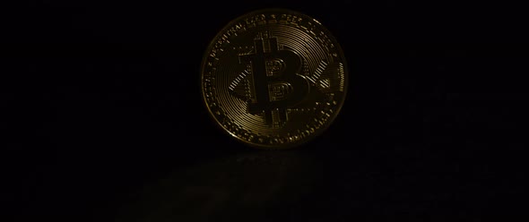 Bitcoin on Black Background