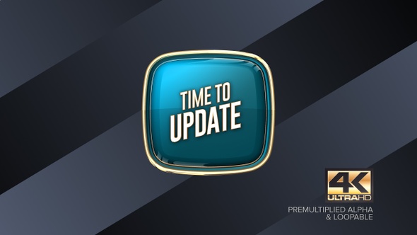 Time To Update Rotating Sign 4K alt