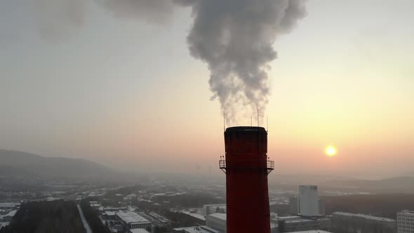 Factory Pipe Polluting Air Environmental Problems alt