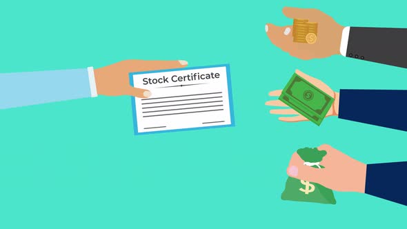 A stock exchange or buy and selling concept 4K animation