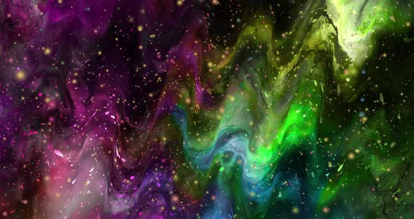 Abstract colorful wave animation. Multicolor liquid background. Beautiful gradient texture