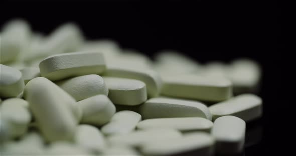 Medical Tablets and Pills Rotating, Pharmaceutical Industry alt