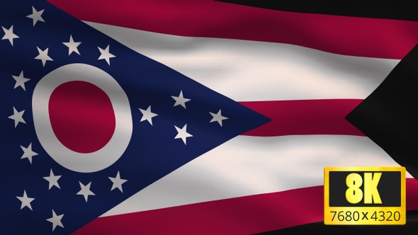 8K Ohio State Flag Background alt