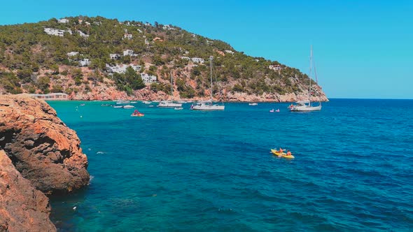 Kayak in deep blue ocean alt