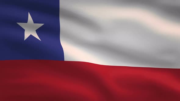 Chile Windy Flag Background 4K alt