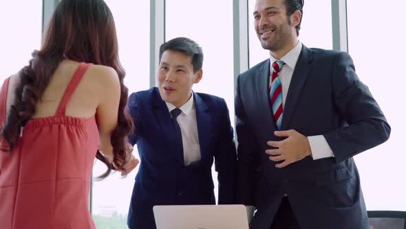 Job Seeker and Manager Handshake in Job Interview alt