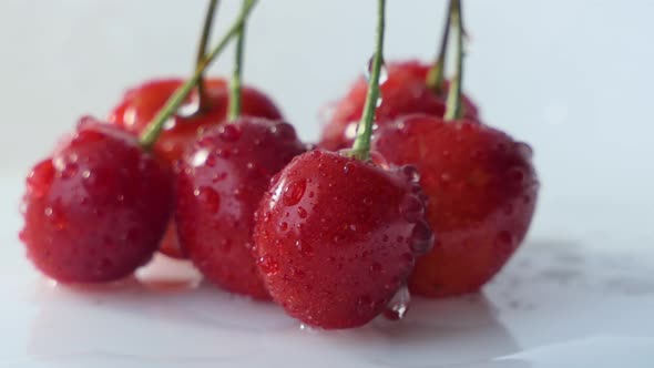 Fresh Ripe Cherry Closeup