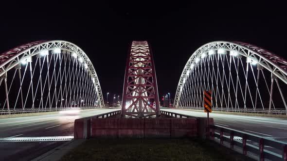 Vimy Memorial Bridge Ottawa Night Center Shot