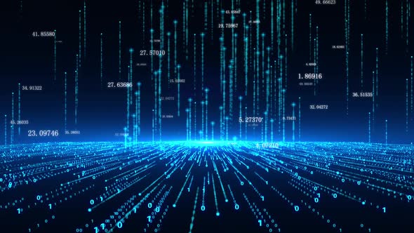 Science And Technology Background Of Big Data Digital Cryptography Information Flow Space