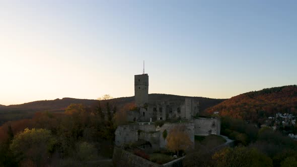 Castle In Germany in Evening Autumn November Mood