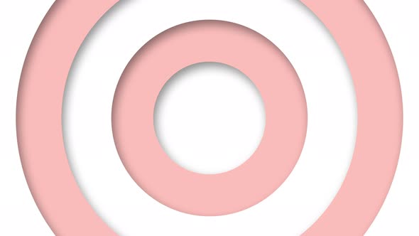 abstract logo promo pattern of circles with the effect of displacement white and pink clean rings an