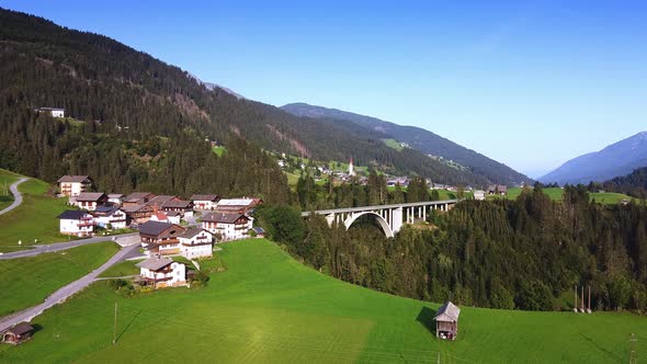 Austrian Small Town in Alps alt