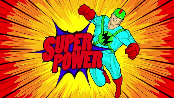 Super Power Comic Scene
