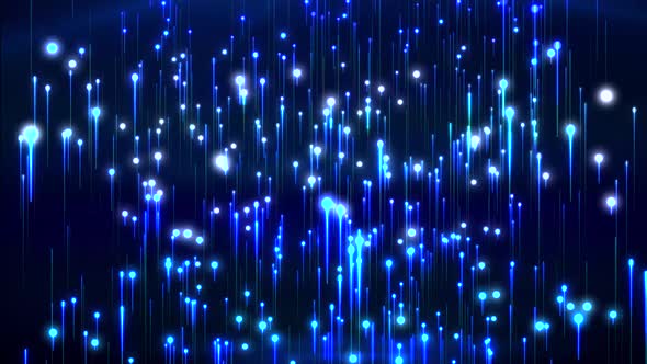 Abstract Blue Particles Background 4K