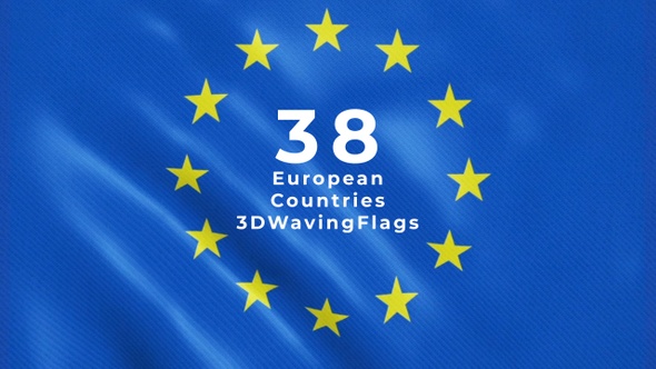 European Countries38 3D Waving Flags
