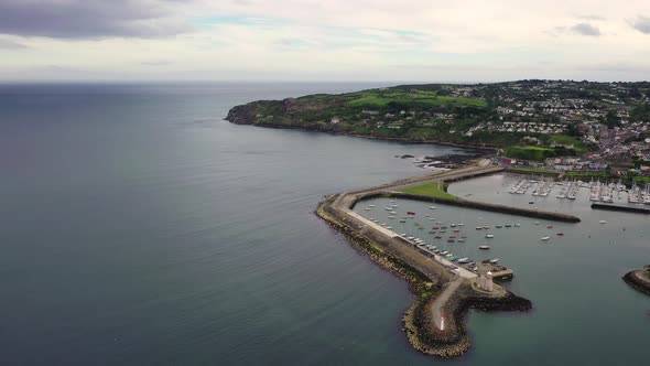 Aerial View of Howth Harbour and Village, Ireland