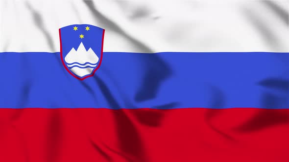 4K Slovenia Flag - Loopable